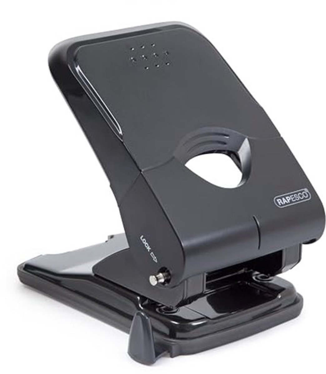 2-Hole Punch with Low Effort for 50 Sheets - Heavy Duty Black