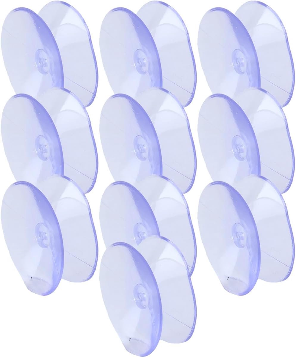 10 stuks pvc dubbelzijdige zuignap, antislip kunststof zuignaphaken voor glasplaat, glazen tafelspiegel, raam (30 mm)