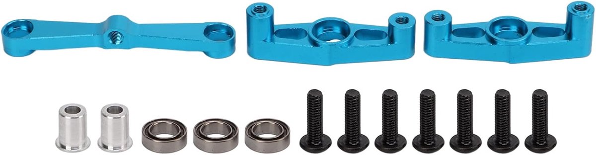 Kogellagers stuurassemblage ingestelde upgrade voor tamiya tt02 1/10 rc auto blauw