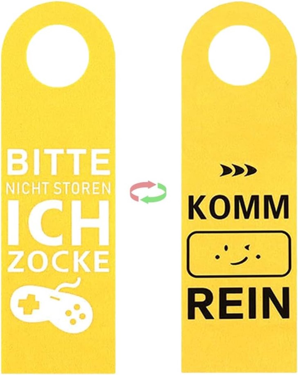 Hangbord, 2 Stuks Niet Storen Deurpaneel, Geel, voor Kantoor, Vergadering, Huis en Slaapkamer