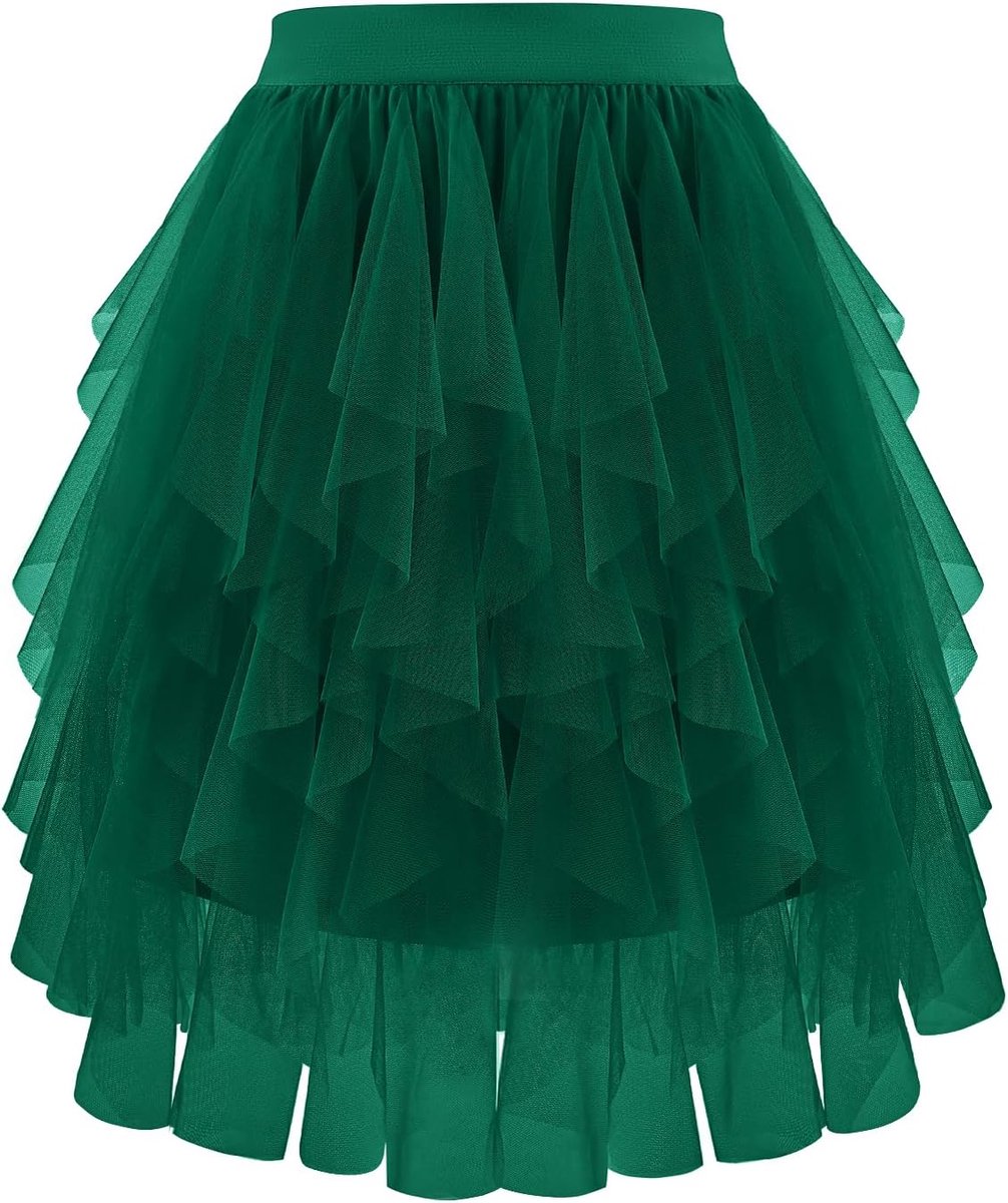 Tutu tule rok knielange petticoat onderrok cosplay rok korte dansrok elastische tule ballet kostuums carnaval rok
