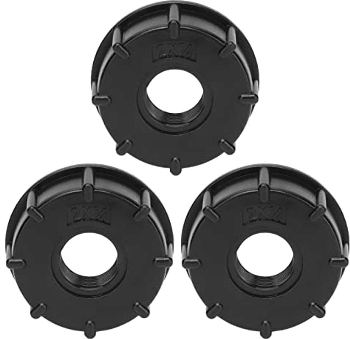 3 Stks IBC Tank Connector Grove Draad Slang Afvoer Adapter Plastic Fitting 60mm Binnendiameter Ton Vat Fittingen IBC Tank Afvoer Adapter Fitting Sanitair Gereedschap(G3/4)