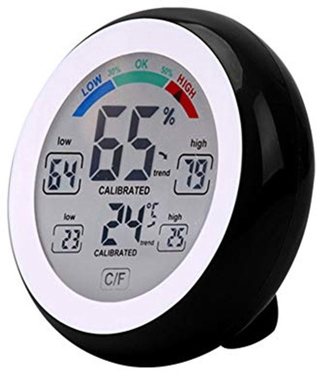 Draadloze Thermometer en Hygrometer voor Binnen en Buiten - Digitale LCD Weerstation Meter met Aanraakscherm