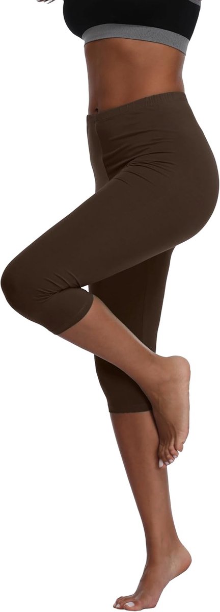 Leggings voor dames, 3/4 leggings, ondoorzichtig, elastische capribroek, sportbroek voor yoga, gym, outdoor, fitness, thuis
