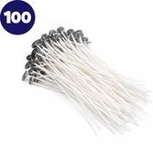 Knaak Kaarsenlonten - 100 Stuks - 15 cm - Katoenen Kaarslonten - Lonten Voor Kaarsen Maken - DIY Kaarsen Benodigdheden