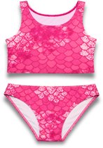 Mermaid Sisters bikini set voor meisjes - Roze - Maat 104-122 - Zeemeermin zwemkleding
