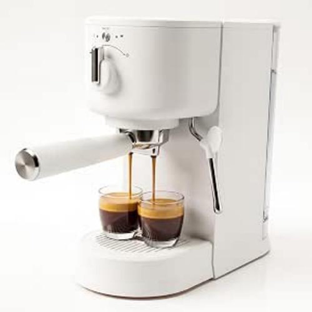 Professionele Espressomachine - 15 Bar - 1500W Thermoblock - Met Stoompijpje - 58mm Siebträger - 1.25L Waterreservoir - Compact - Voor Cappuccino en Latte - Thuis en Kantoor