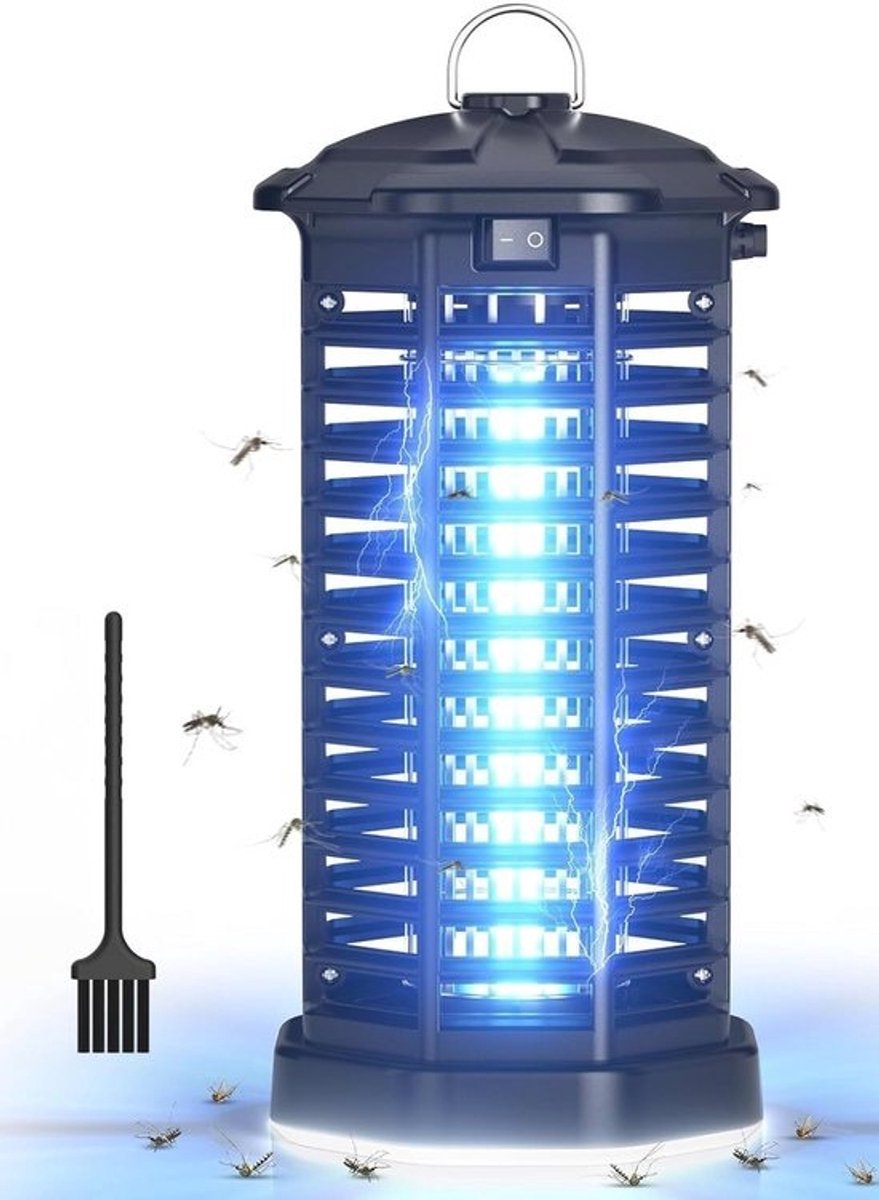 Anti-muggenlamp met UV-licht en ledverlichting - Elektrische vliegendoder voor binnen en buiten - 15W met 4200V vliegenbescherming
