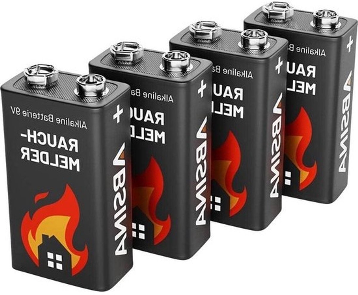 9V Batterijen - Blokbatterijen - Brandmelders - Extreme temperatuurbestendigheid - 4 stuks - Niet van toepassing