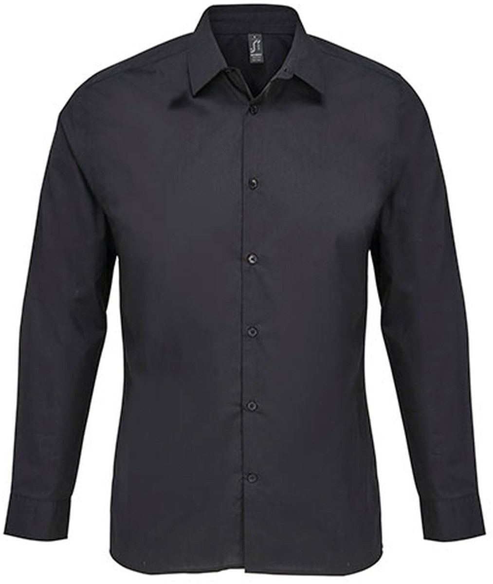 SOL'S Men´s Poplin Shirt Long Sleeve Bailey L04770 - Black - M