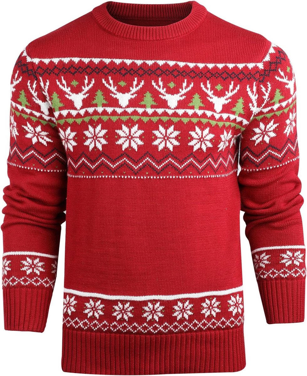 Crewneck zachte ongedwongen sweaters gebreid klassieke kerst wintertrui warme pullover