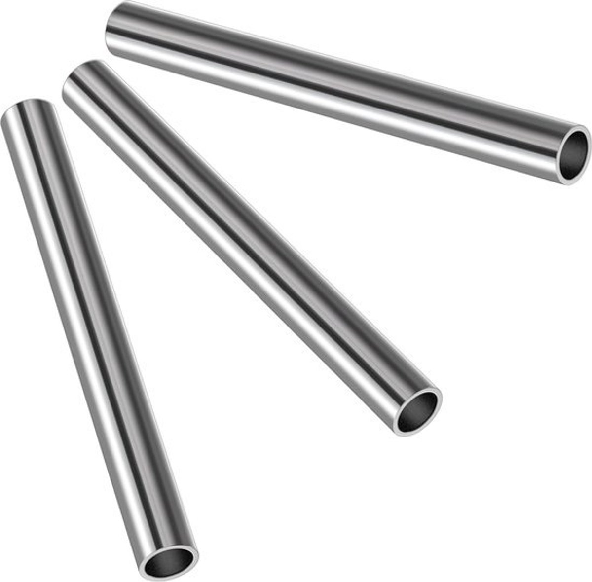 Constructiebuis 16 mm, 3 stuks, 300 mm lengte, roestvrij staal, ronde naadloze buis voor bouw en DIY