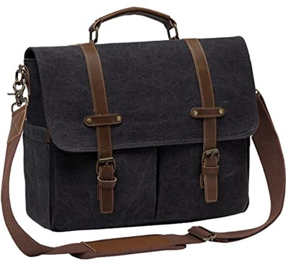 Vintage Messenger Bag voor Computer en Laptops - Waterbestendig en Schokbestendig