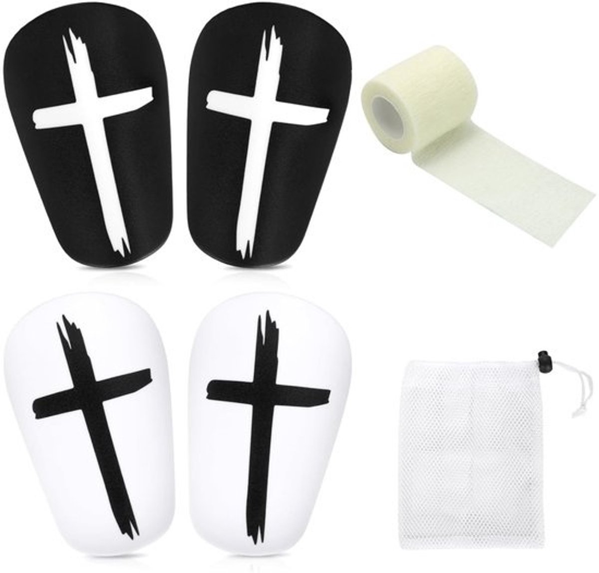 Dailygoods - 6 stuks - voor kinderen - gepersonaliseerd - sporttas - met opbergmogelijkheden - voetbalscheenbeschermers