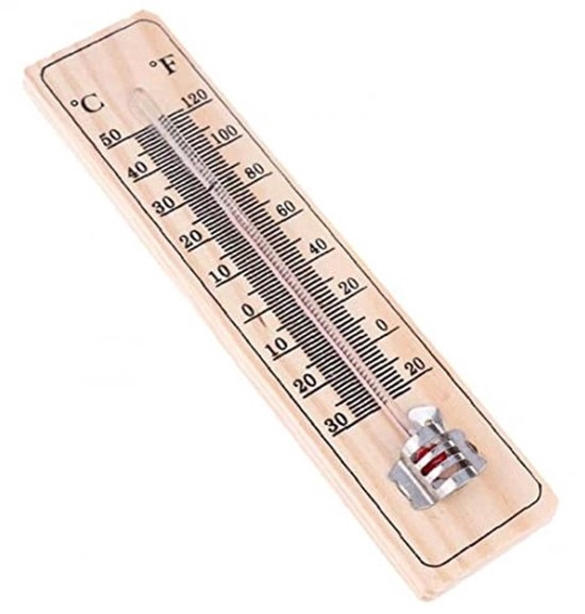 Rechte Indoor Thermometer voor Huis en Tuin - Houten Wandthermometer voor Garage en Kantoor