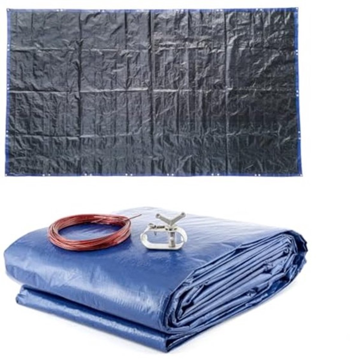 2-in-1 Zwembadhoes - Versterkte UV-bestendige Buitentarpulin voor Zomer en Winter (460 x 260 cm)