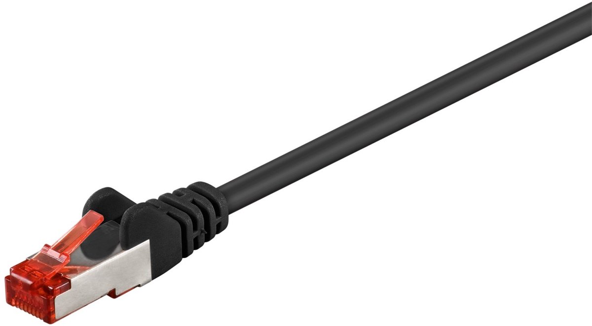 Goobay CAT 6 Patch Cable, S/FTP (PiMF), black 10 m