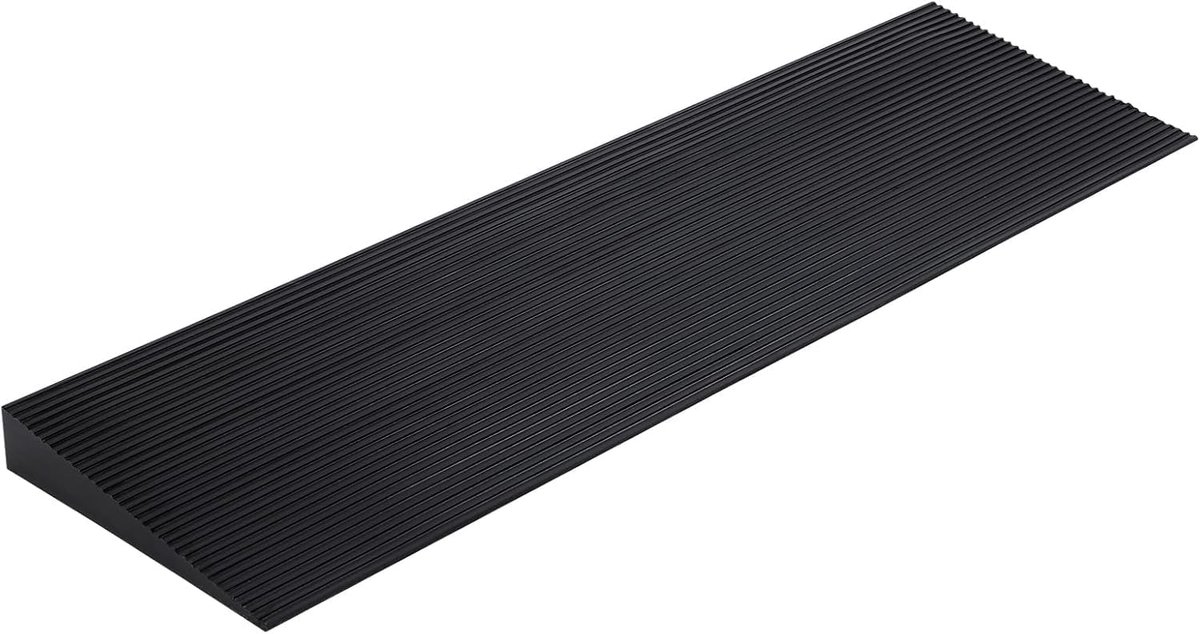 4,5 cm (1,8 inch), 90 cm breed, antislip rubberen deurhelling, deuropening, oprit, badkamer, verhoogde platforms voor rolstoelen, scooters, loophulpen en elektrische rolstoelen