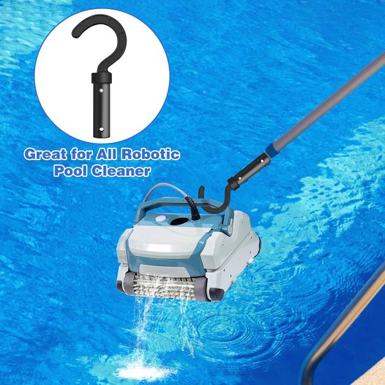 2 haken voor alle robot zwembadreinigers, poolhaken, accessoires, poolpoolhaken voor alle robot zwembadzuigers, poolvegerhaken voor telescopische palen. — afbeelding 2