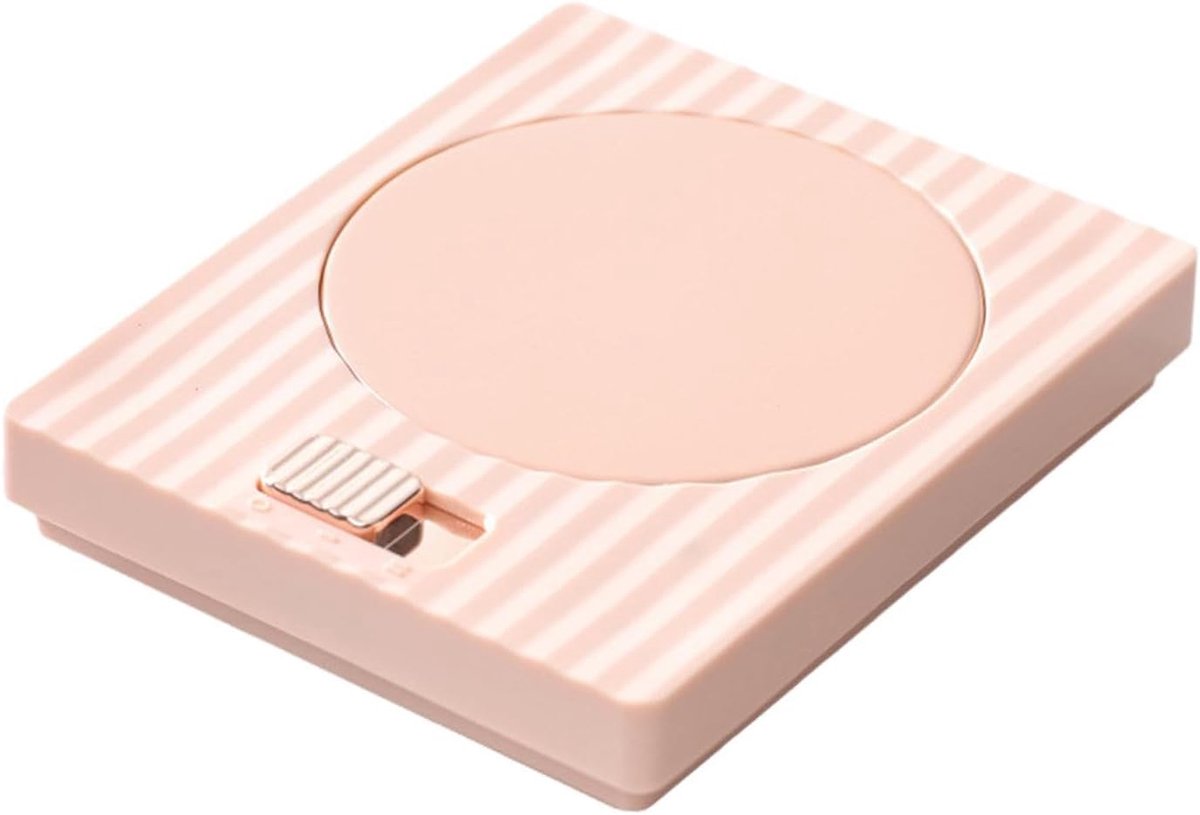 Melkbekerverwarmer,14W USB‑draagbare drankverwarmer met 2 temperatuurbereiken. Antislip stille elektrische mokwarmer onderzetter voor koffie, cacaomelk en dranken. Multifunctioneel bureau‑model, herbruikbaar, geschikt voor kopjes & mokken – roze