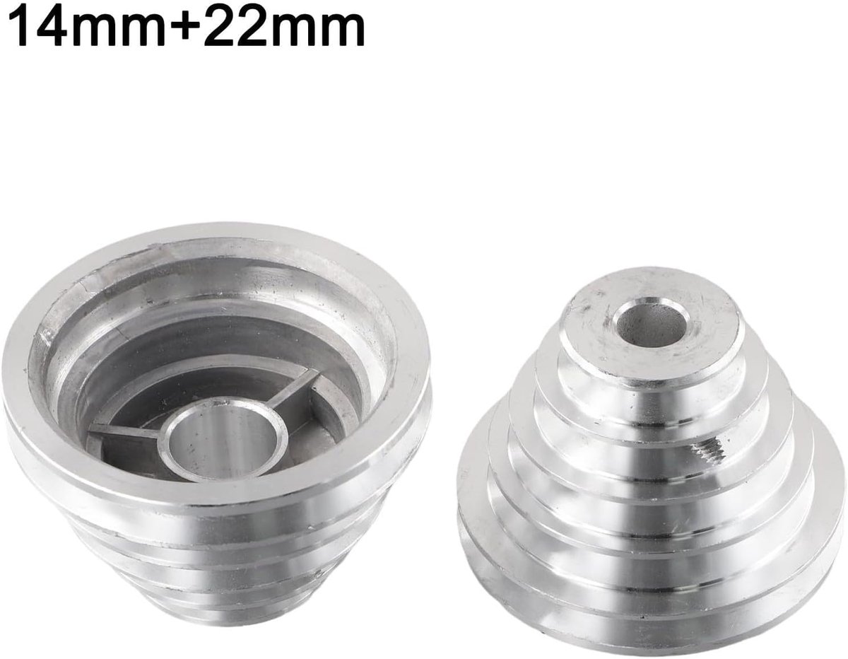 14Mm 22Mm Gaten Pagode Katrol Wiel Aluminium 5 Stap 37-81mm 44-86mm Buitendiameter Katrol Wiel Voor A-Type V-vormige Katrol Distributieriem (2 stks set)