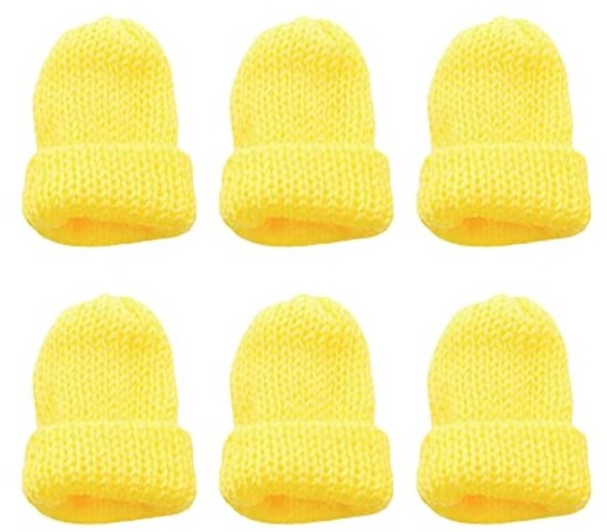Set van 6 kleurrijke gebreide eierwarmers voor ontbijt