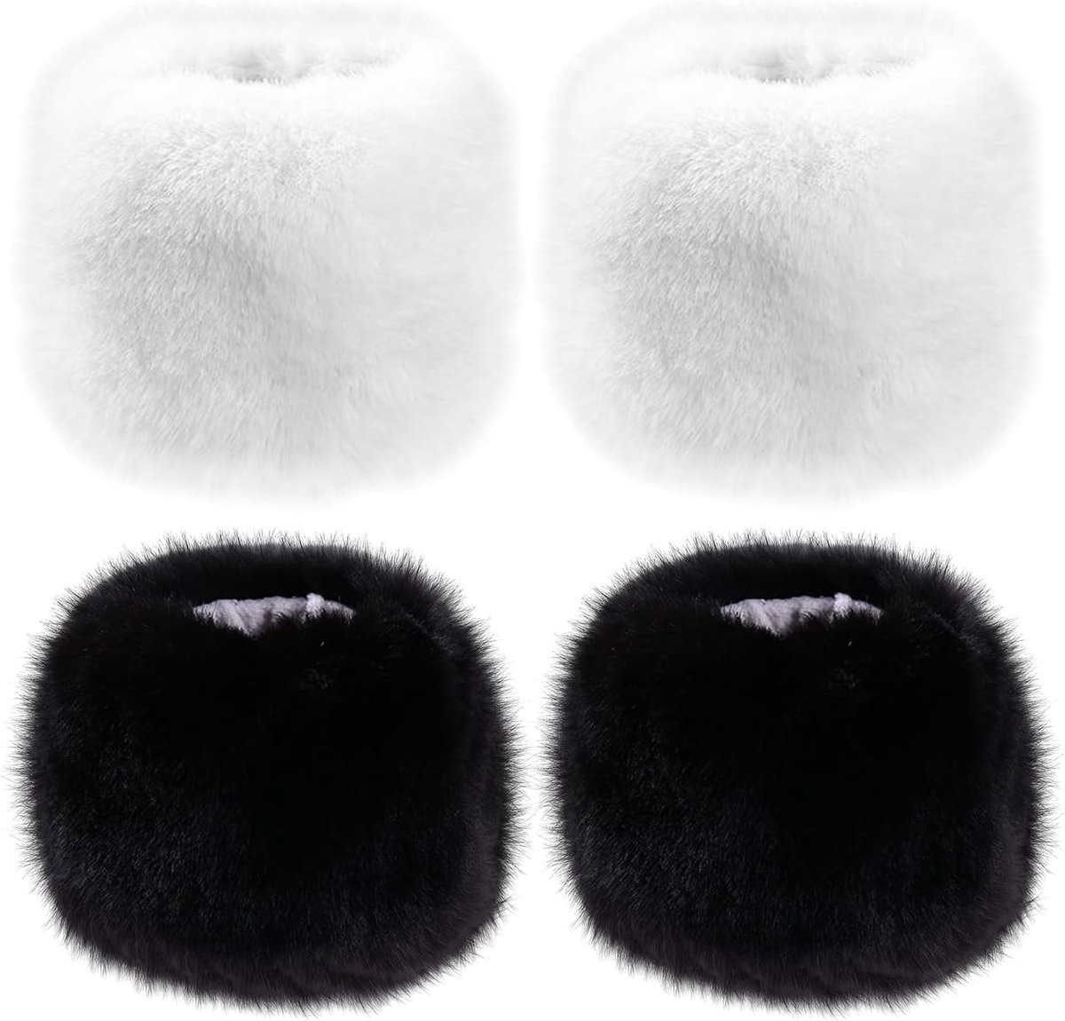 Handschoenen, bonthandschoenen, winterpolsmanchetten, dameshandschoenen, warme handlussen, verdikte polsbeschermers, zwart, Extra breit