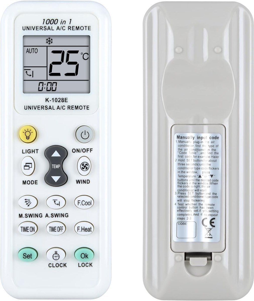 Afstandsbediening K-1028E voor York Trane WFI Mcquary Carrier K-1028E Universele Air Conditioner Remote Control 1000 in 1 A/C Controller