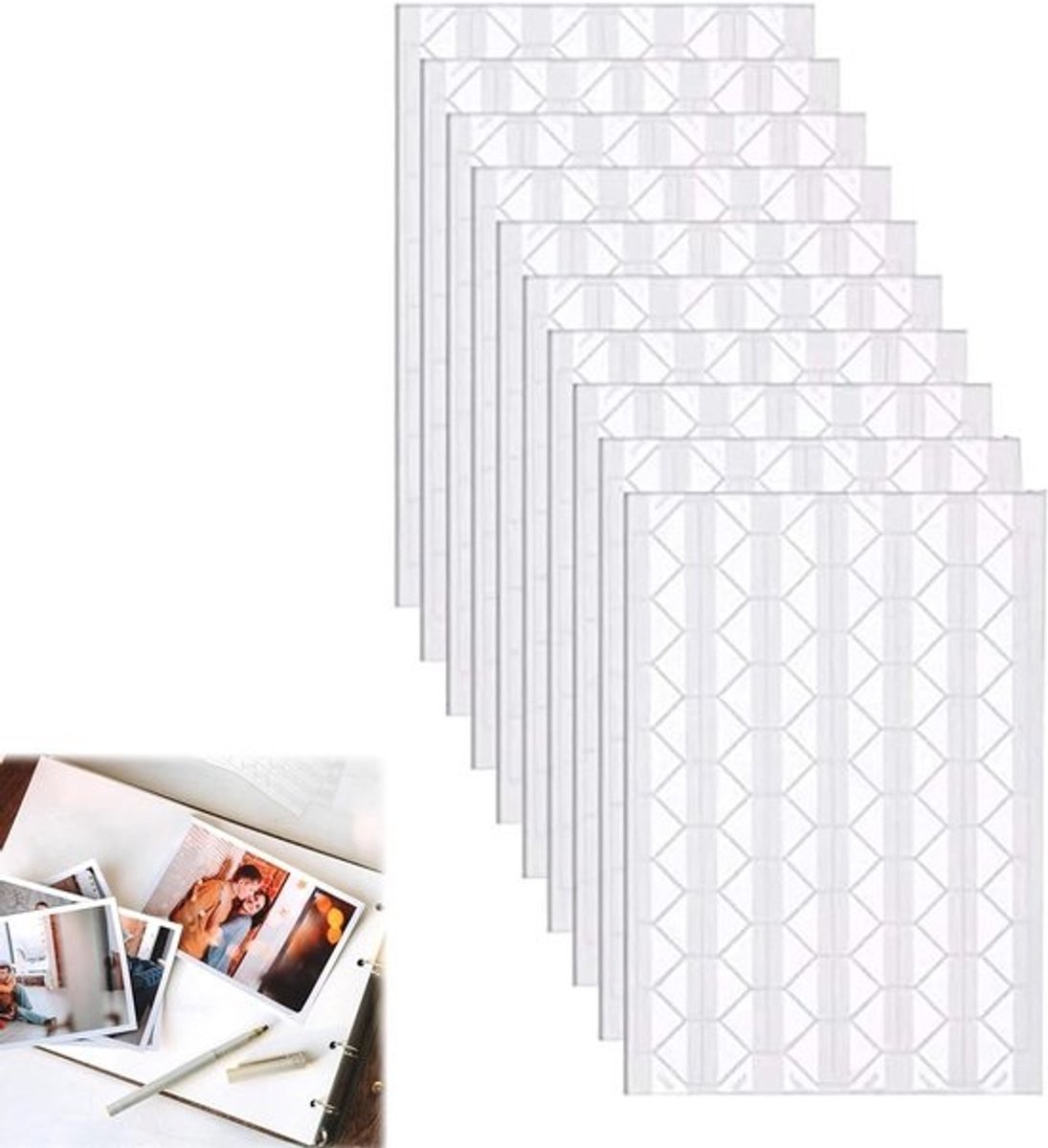 Zelfklevende Fot hoeken voor Album, Witte Fot hoeken Stickers, Perfect voor DIY Scrapbook en Creatieve Projecten, 10 Stuks