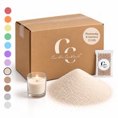 Kaarsenzand 2,5 kg | Beige | Incl. 40 Lonten | Plantaardige Kaarsenwas | Zelf Kaarsen Maken | Candle Cocktail®