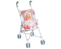 Chicco Poppenwagen My First Doll - Speelgoed Buggy voor Poppen en Knuffels - Metalen Frame - Opvouwbaar - (3+ Jaar)