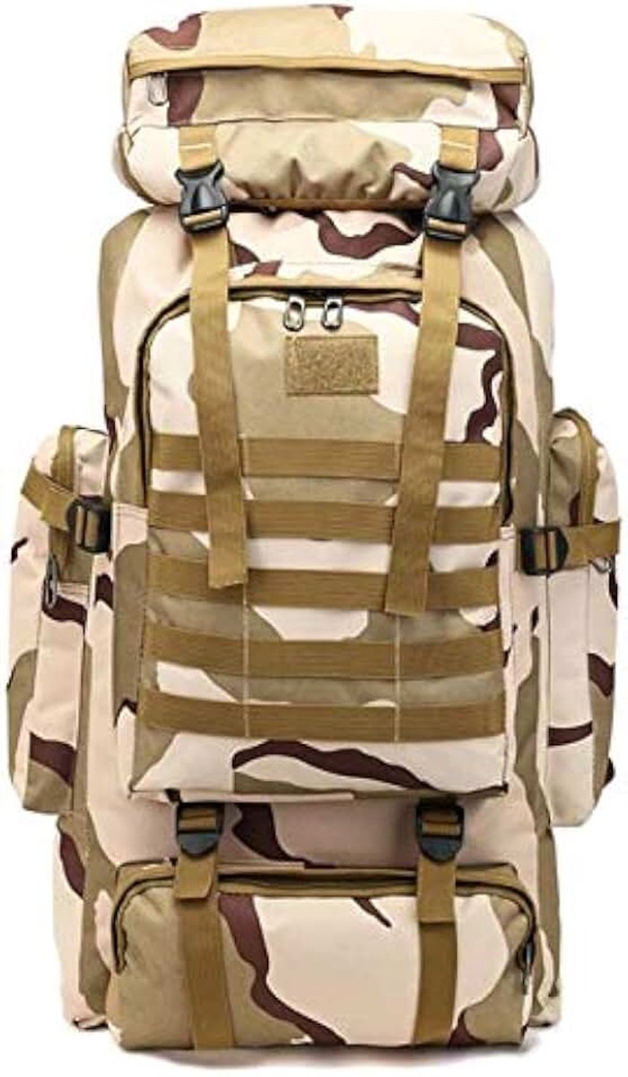 Military backpack 80/100L Oxford cloth backpack sports camping hiking hiking fishing waterproof tactical hunting bag,6 80L,United States