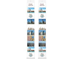 Trendfinding 2 wandfotohouder - liggend formaat - voor 10 foto's/afbeeldingen/kaarten - formaat 10 x 15 cm