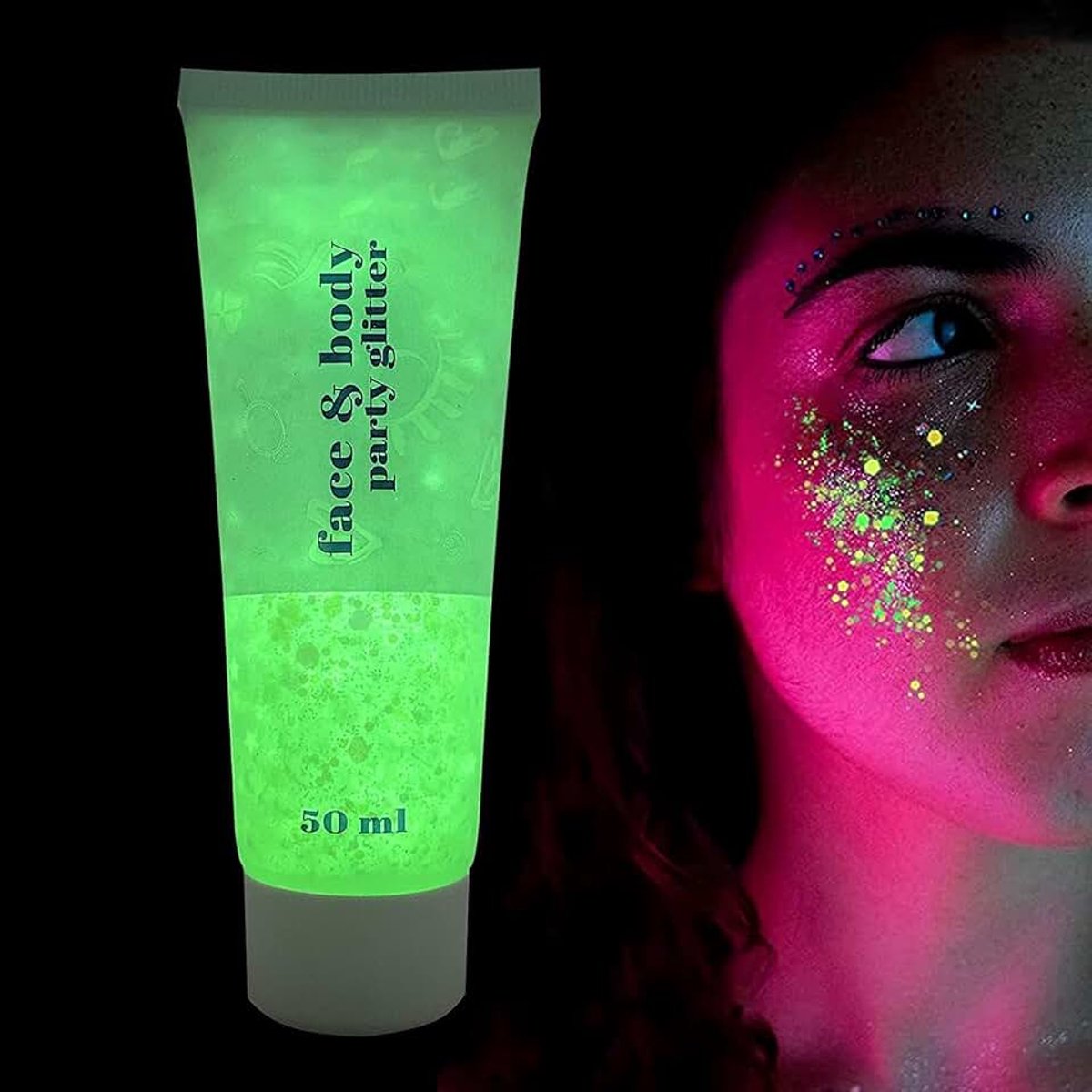 Body Glitter Gel Festival cosmetica gezicht haar nagels make-up zeemeermin pailletten vloeibare oogschaduw langdurig fonkelend (#08 Luminous white)