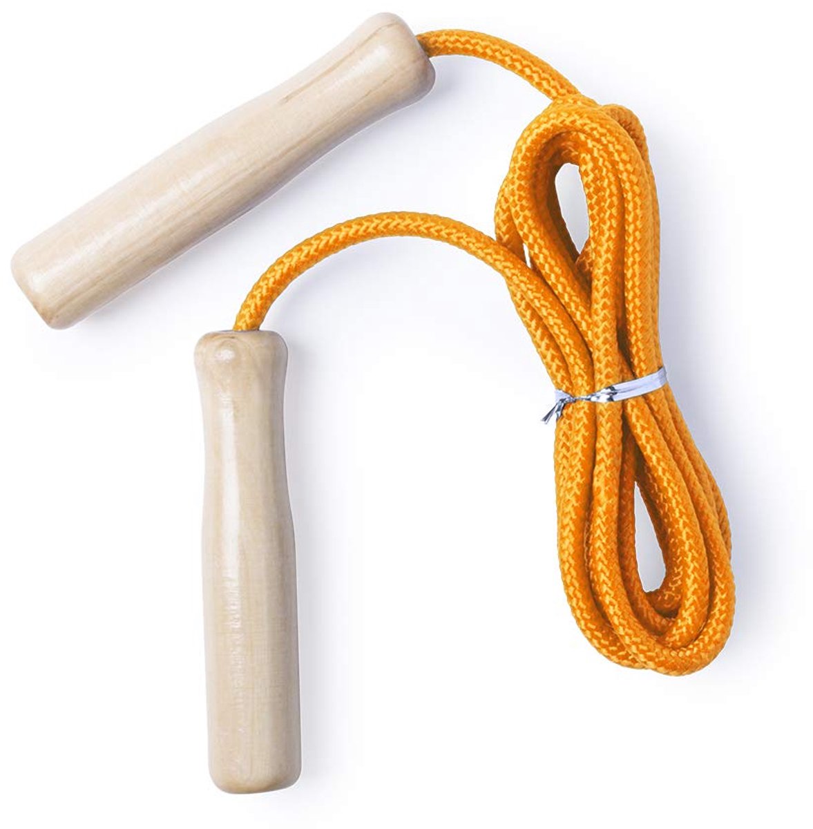 Springtouw in grappige kleuren, verstelbaar touw 260 cm, springtouw met robuust gelakt houten handvat, skipping touw kinderen, verstelbaar katoenen touw met houten handvat voor jongens en meisjes