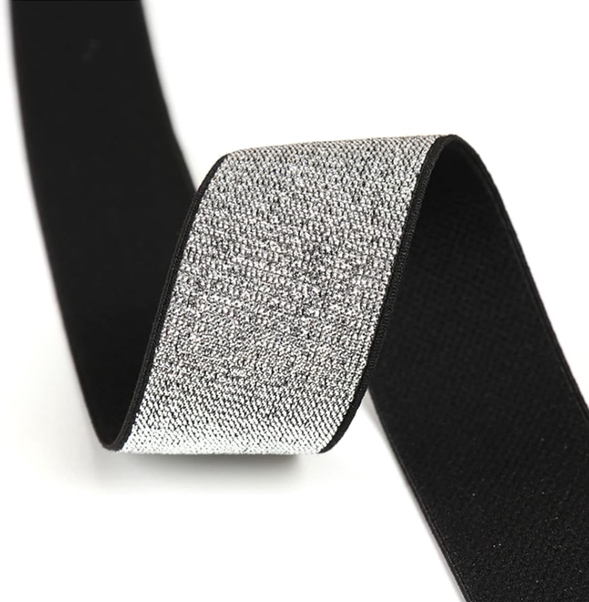 Elastische banden, elastische band, 25 mm breed, elastiek naaien, platte elastische banden, niet gemakkelijk vervormbaar, voor kleding, broeken en doe-het-zelf naaiaccessoires, 5 m