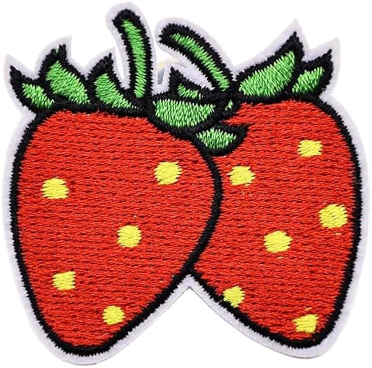 23 stuks aardbei strijkpatches set, rood fruit borduursel opstrijkbaar voor kleding, strijkafbeeldingen textiel lapjes kindersjas broek tas