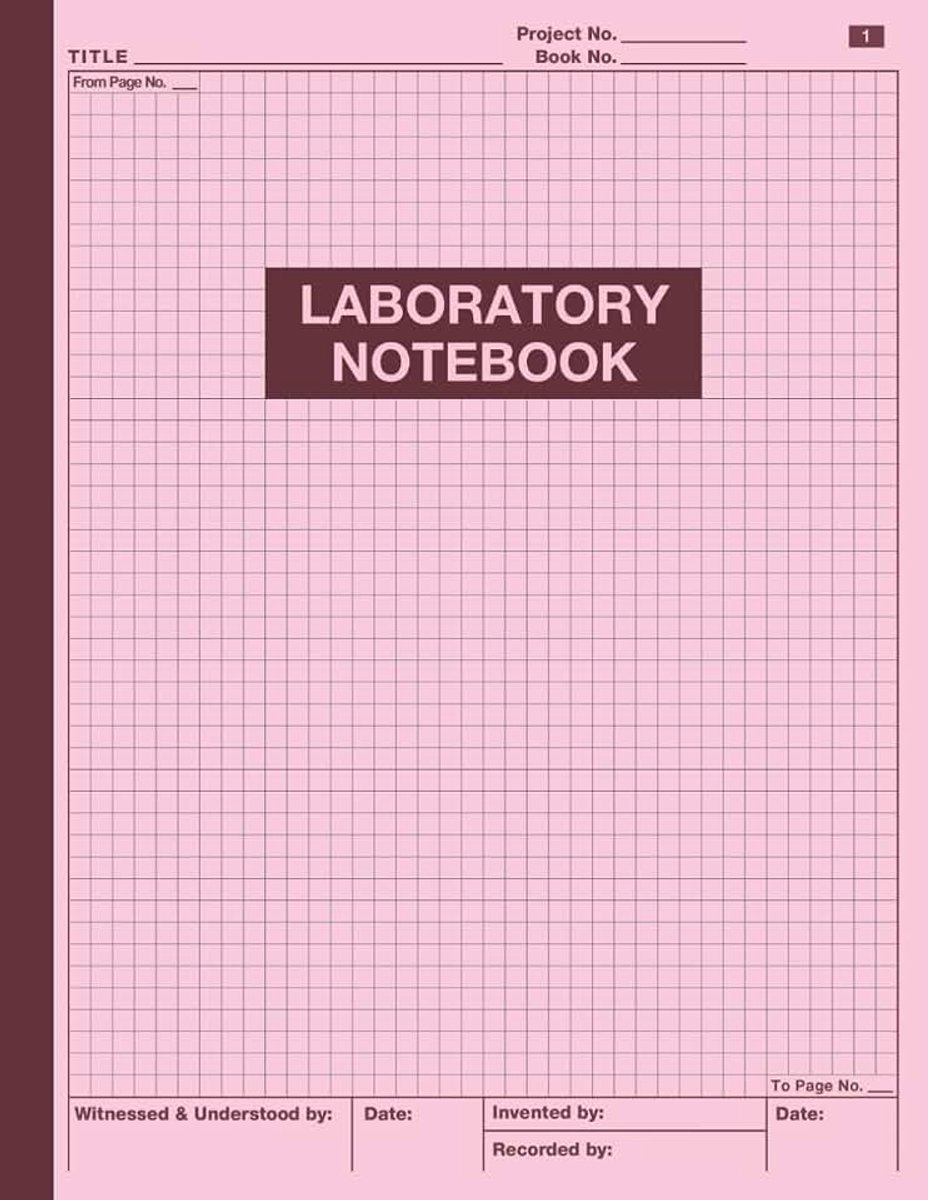 Laboratory Notebook: Simply Lab Notebook for Researchers, 105 pages, 8.5 x 11 in, Student Laboratory Notebook, Pink