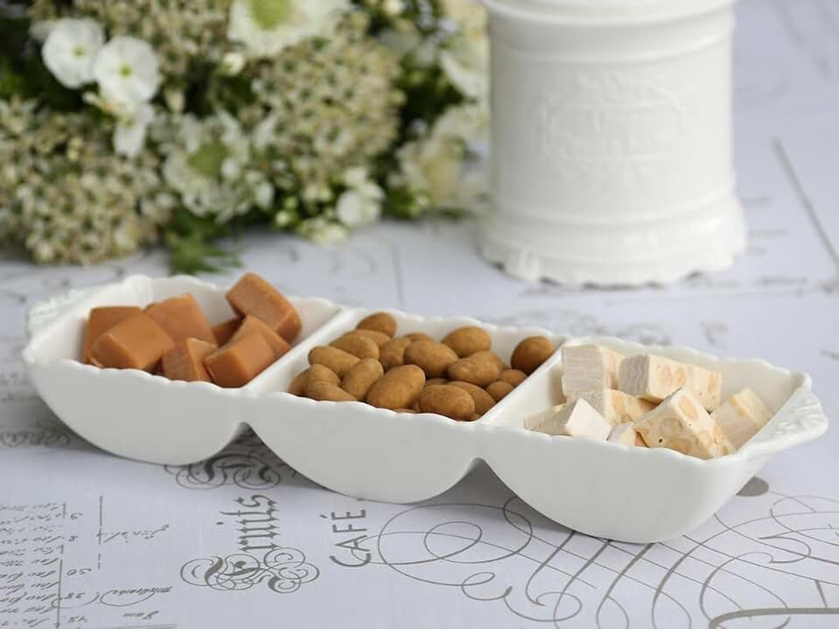 Antique Snackschaal Provence porselein serveerschaal
