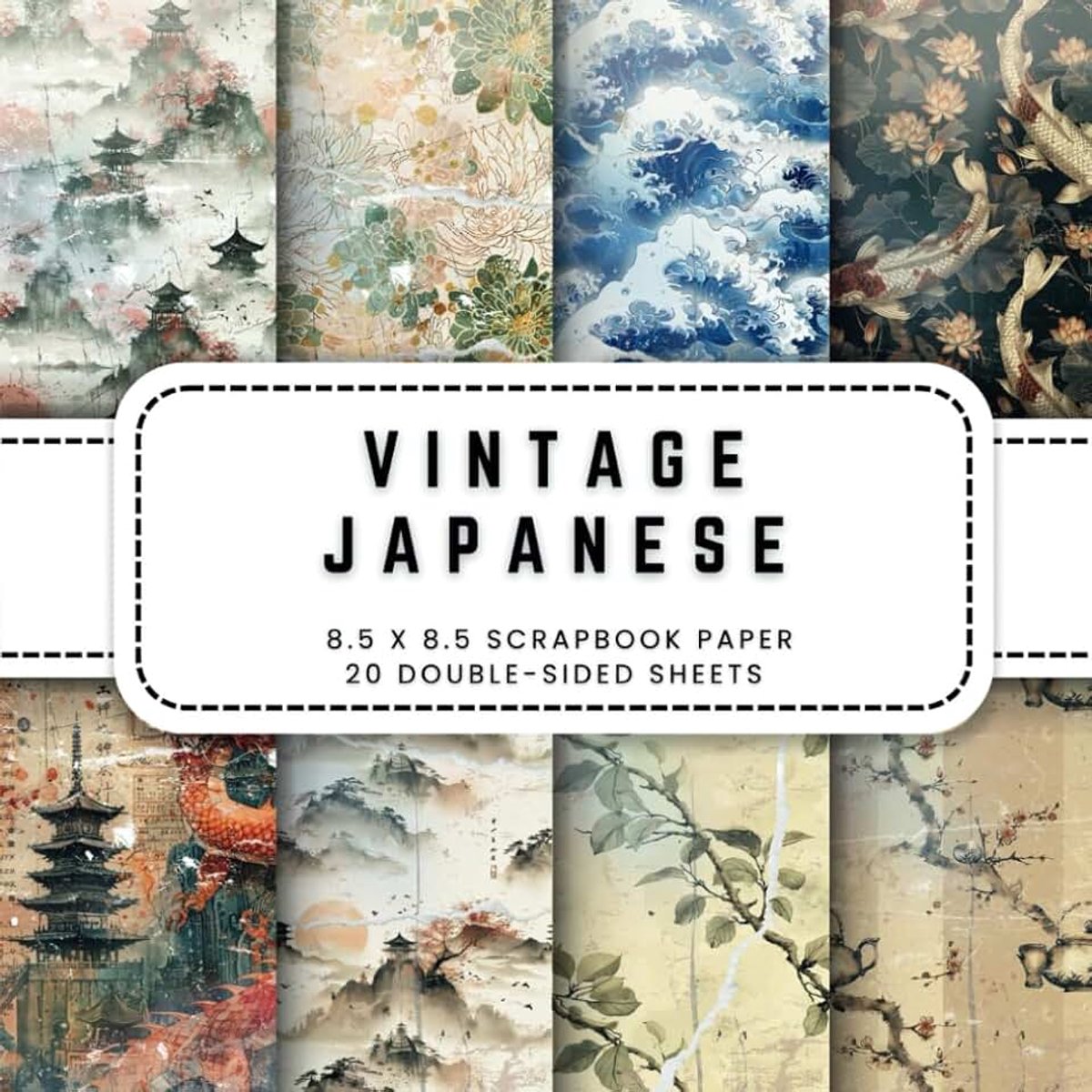 Japanese Scrapbook Paper: 20 Japan Style Double-sided Decorative Craft Paper, 8.5 x 8.5 (21.59 x 21.59 cm) Perfect for Junk Journaling, Ephemera, Origami, Wrapping And More.