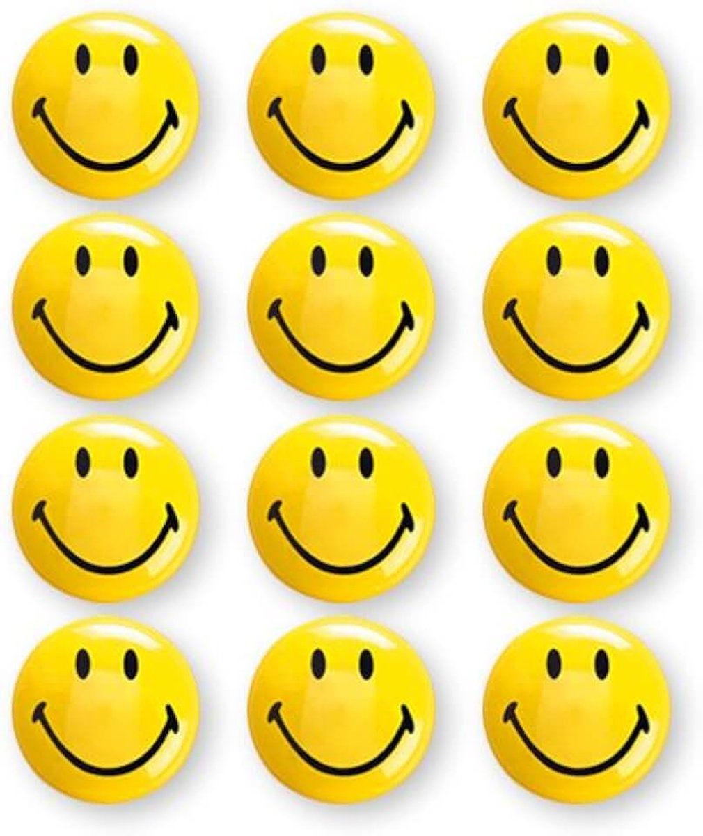 Magnetoplan Smiley ronde magneten, 40 mm, 12