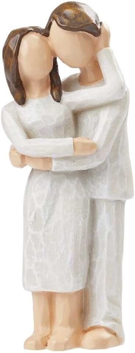 Decoratieve figuur modern paar omarmend, ca. 8 cm