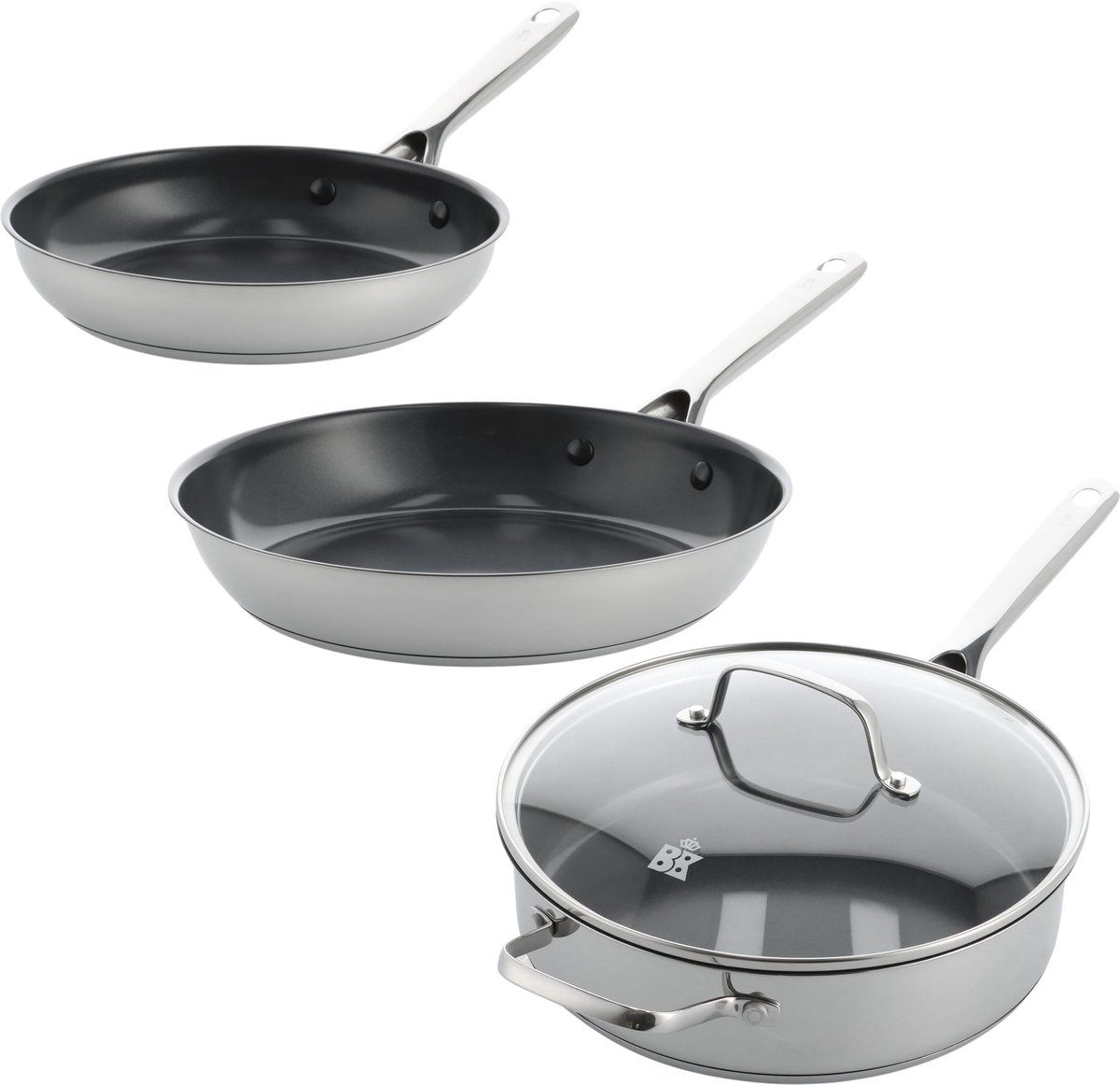 BK Sparkling coated 3pc ( 24+28+Hapjespan 26cm)