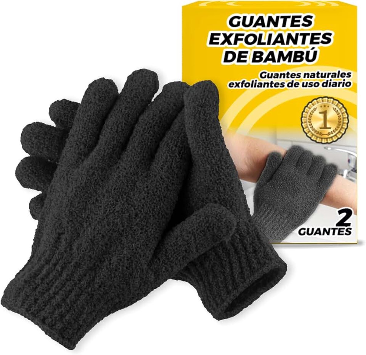 Scrub-handschoen – lichaamscrubspons – crin-handschoen – reiniging en peeling – verwijdert dode cellen, verbetert de doorbloeding, maakt de huid glad – alle huidtypes – verpakking van 2 stuks