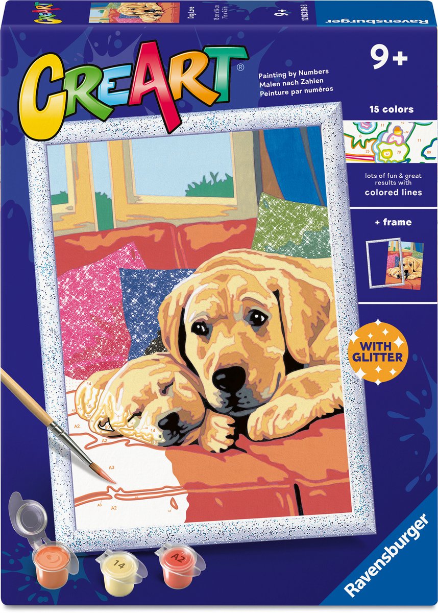 Ravensburger CreArt Dog Love - Schilderen op Nummer - Kids