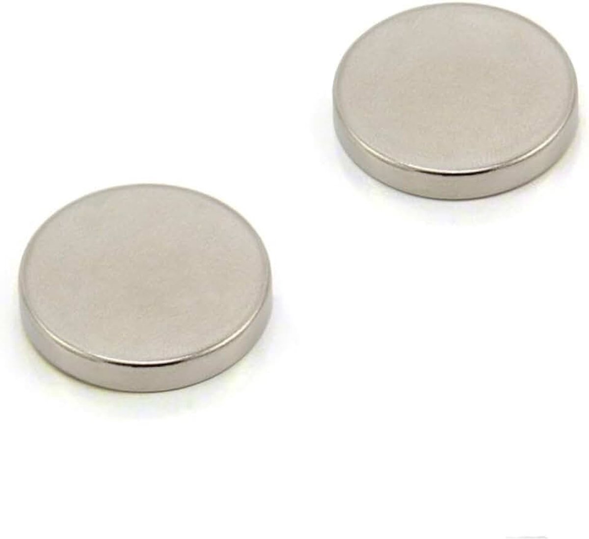 F357-2 diameter dikker N42-neodymium magneet 7,2 kg aantrekkingskracht (2 stuks), 24 mm dia x 4 mm dik, 2 stuks