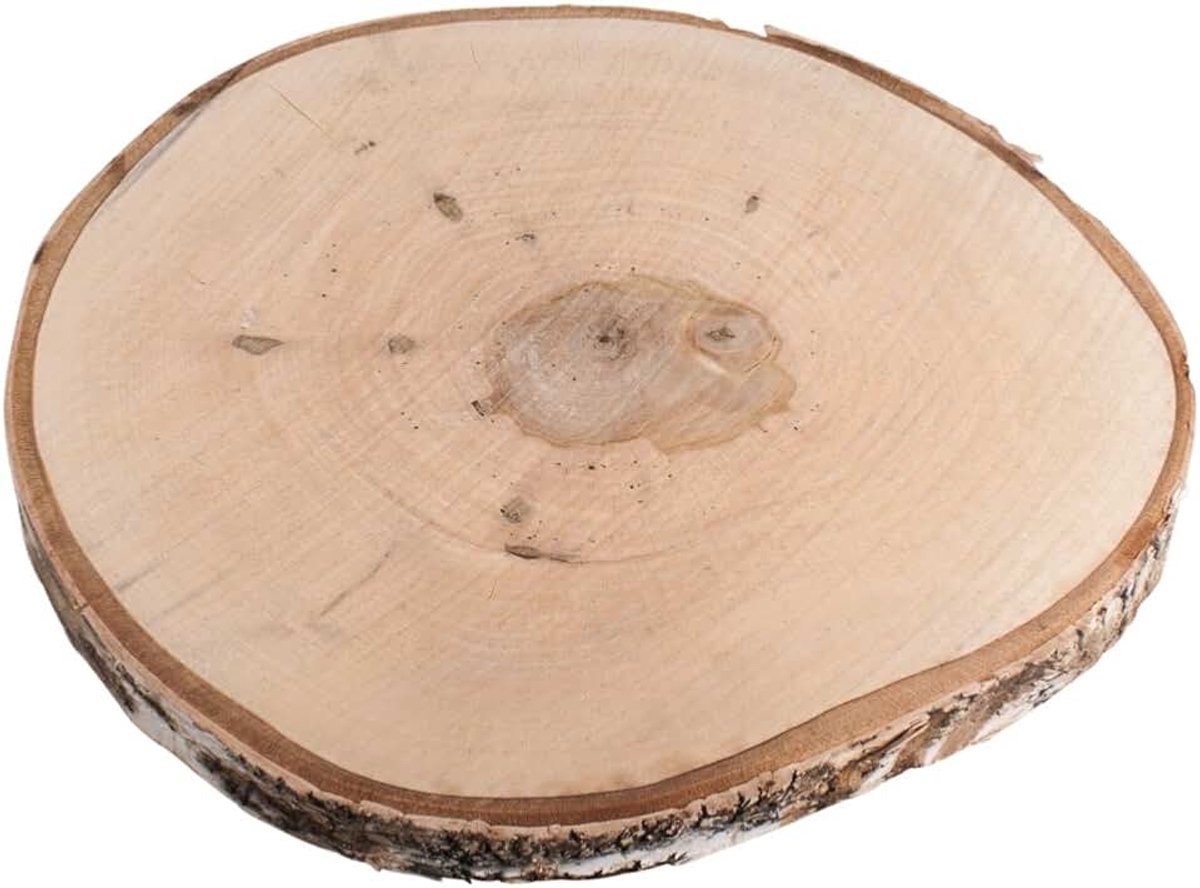 Berkenschijf, diameter 29-32 cm, bruin