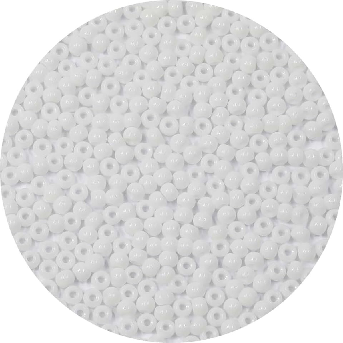 Fillic Ondoorzichtige witte kleur 4mm zaad kralen ongeveer 1200pcs/100Gram in zak, 6/0 glas ambachtelijke kralen voor het maken van armband en ketting (wit)