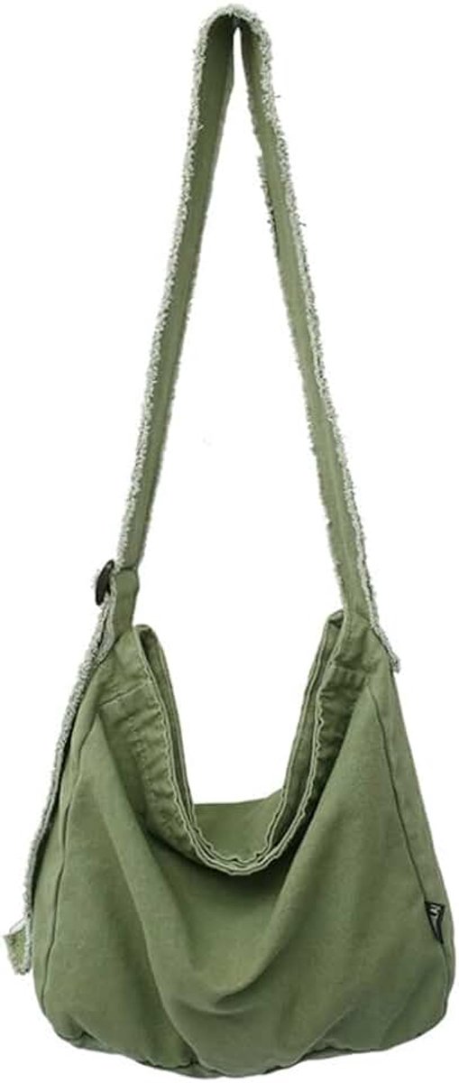 Canvas tas crossbody tas casual hobo tas grote schoudertas boodschappentas unisex