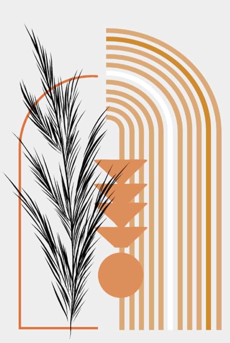 Modern, Boho, Arch and Leaves Journal/Diary.
